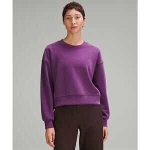 Lululemon Purple Softstreme Perfectly Cropped Oversized Crew Sweatshirt Size 12